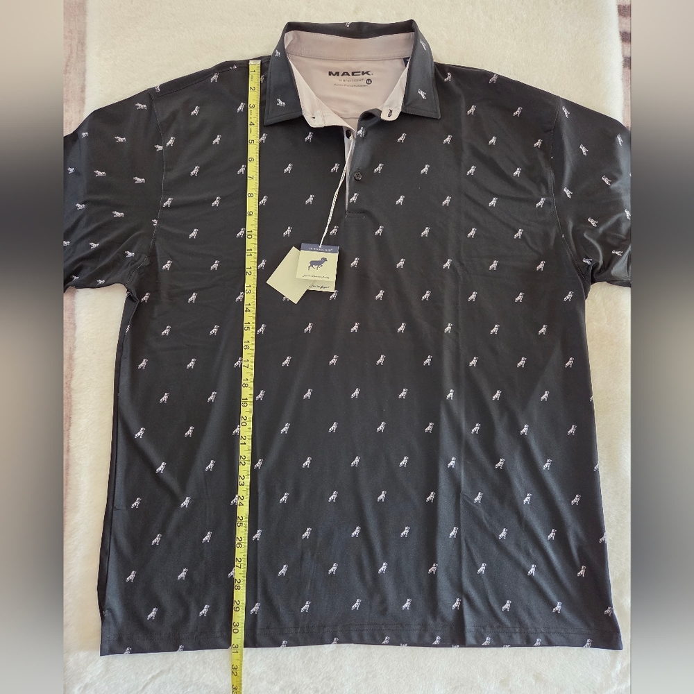 NWT MACK Horn Legend Bulldog Repeat Polo Shirt - Picture 4 of 7